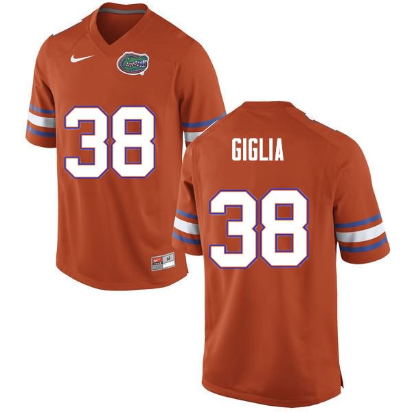 NCAA Florida Gators Anthony Giglia Men's #38 Nike Orange Stitched Authentic College Football Jersey EUN7864TH
